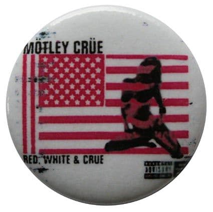 Motley Crue - 'Red White & Crue' Button Badge