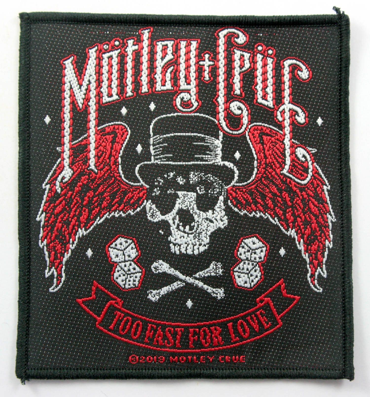 Motley Crue - 'Too Fast for Love' Woven Patch