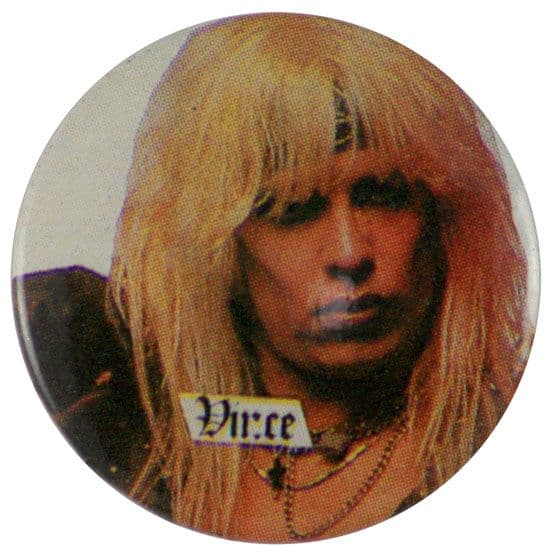 Motley Crue - 'Vince White' Button Badge