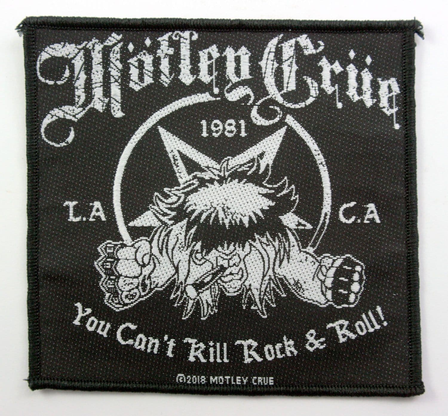 Motley Crue - 'You Can't Kill Rock & Roll' Woven Patch