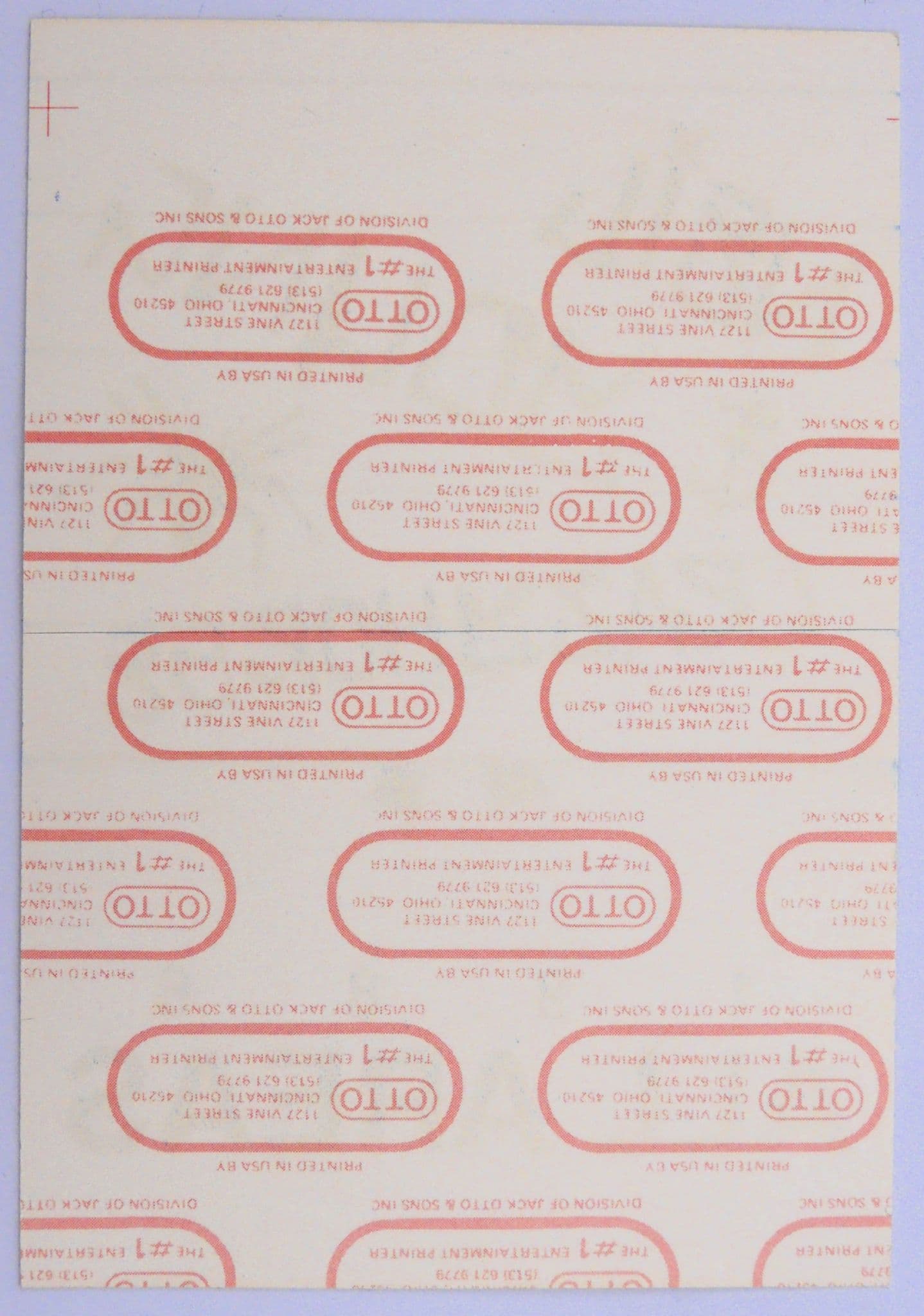 Neil Young & Crazy Horse - '1986 - All Areas' OTTO Backstage Pass