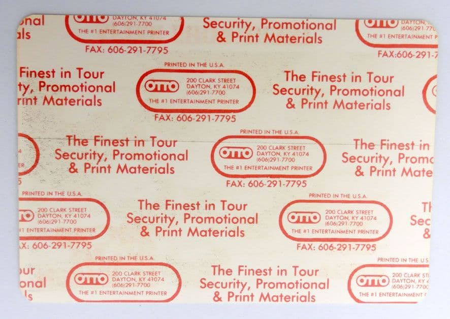 New Kids on the Block - 'World Tour '89 - After Show/Guest' Backstage Pass