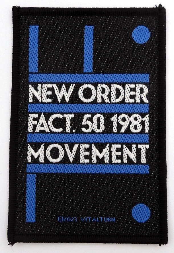 New Order - 'Movement'  Woven Patch