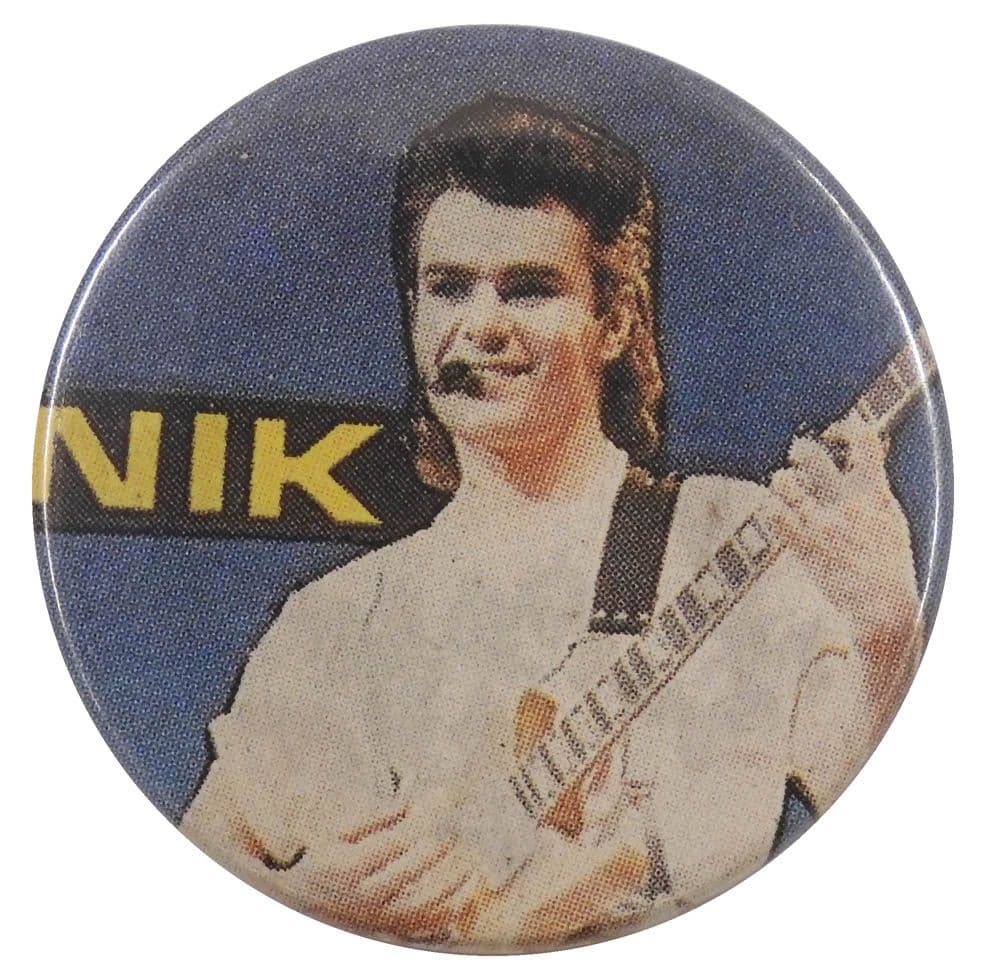 Nik Kershaw - 'Stage Blue' Button Badge