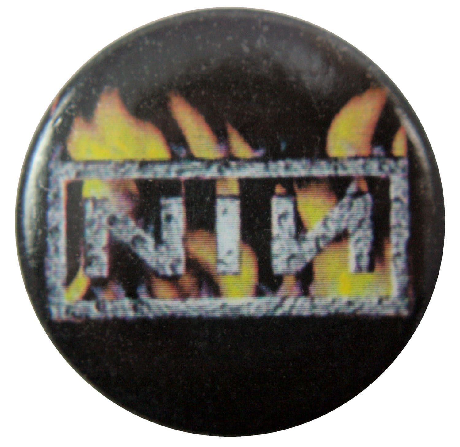 Nine Inch Nails - 'Logo Flames' Button Badge