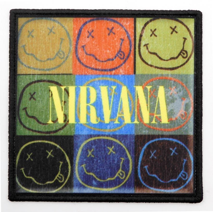 Nirvana - 'Distressed Happy Face' Printed Patch
