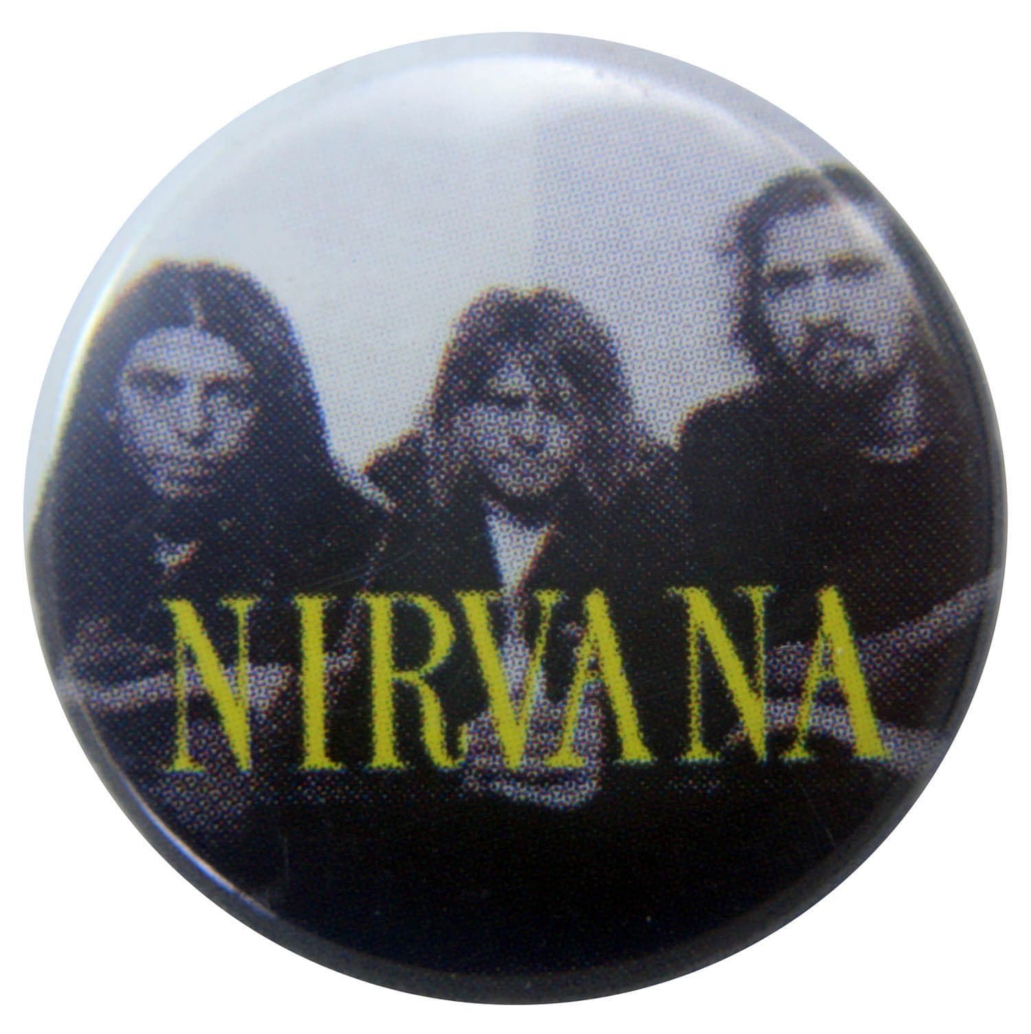 Nirvana - 'Group Black & White' Button Badge