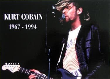 Nirvana - 'Kurt on Stage (Black)' Postcard