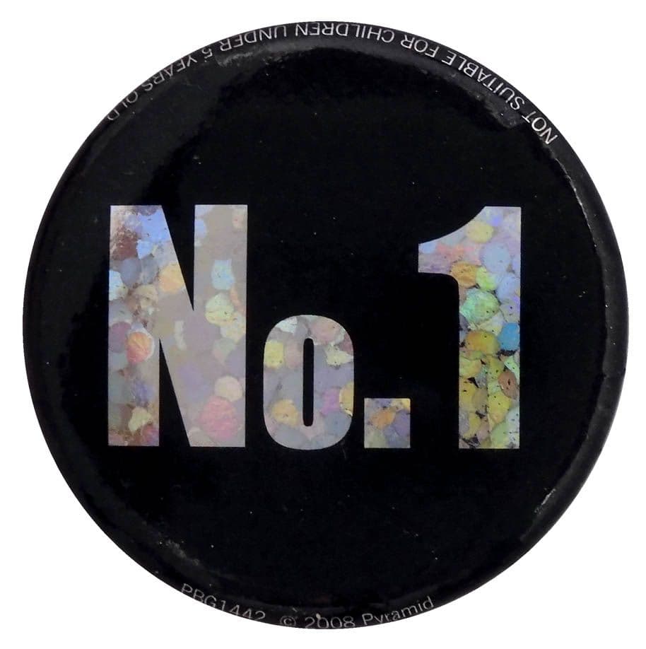 No.1 - Glittery Button Badge