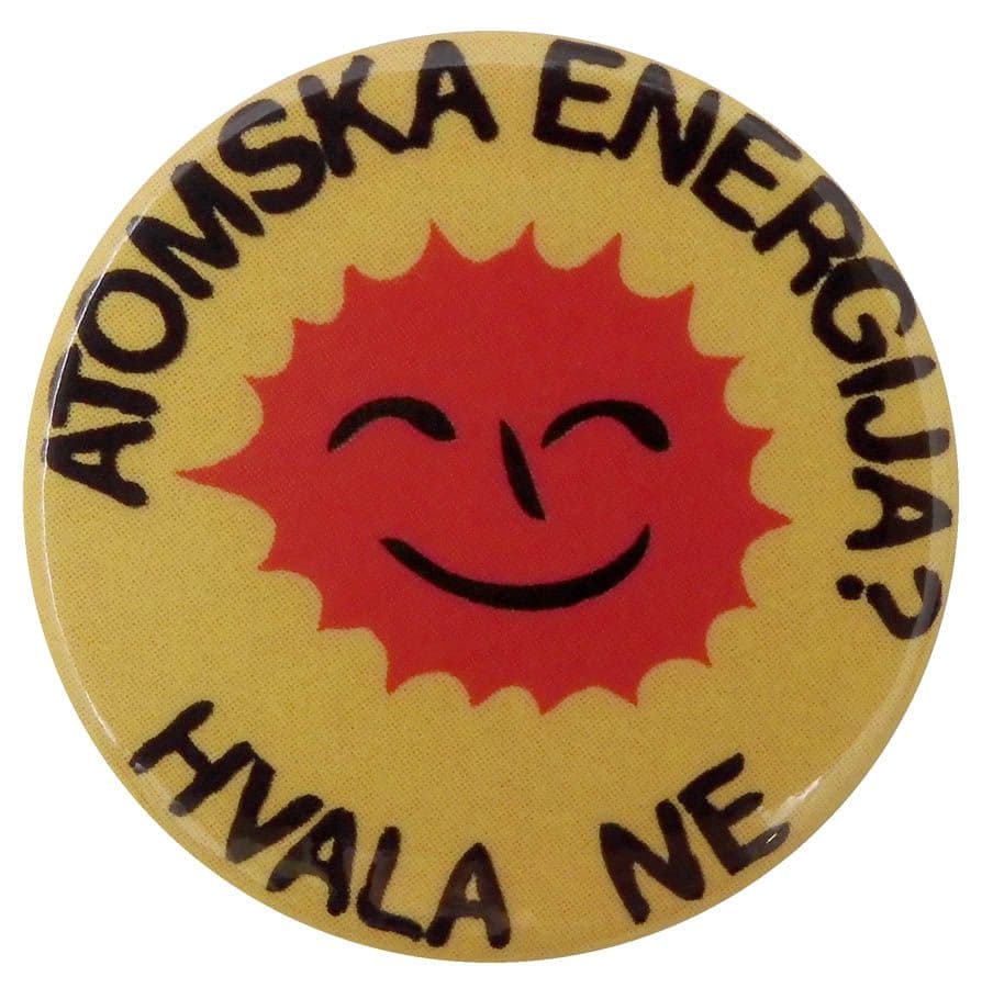 Nuclear Power? No Thanks - 'Croatian' Button Badge