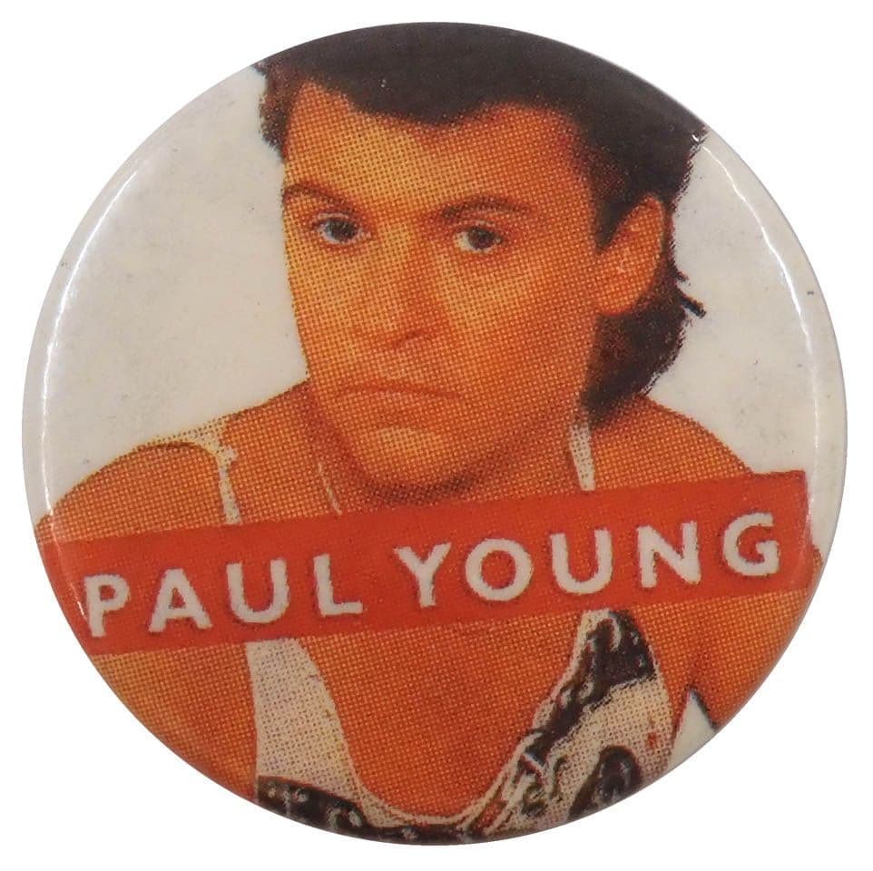 Paul Young - 'White' Button Badge