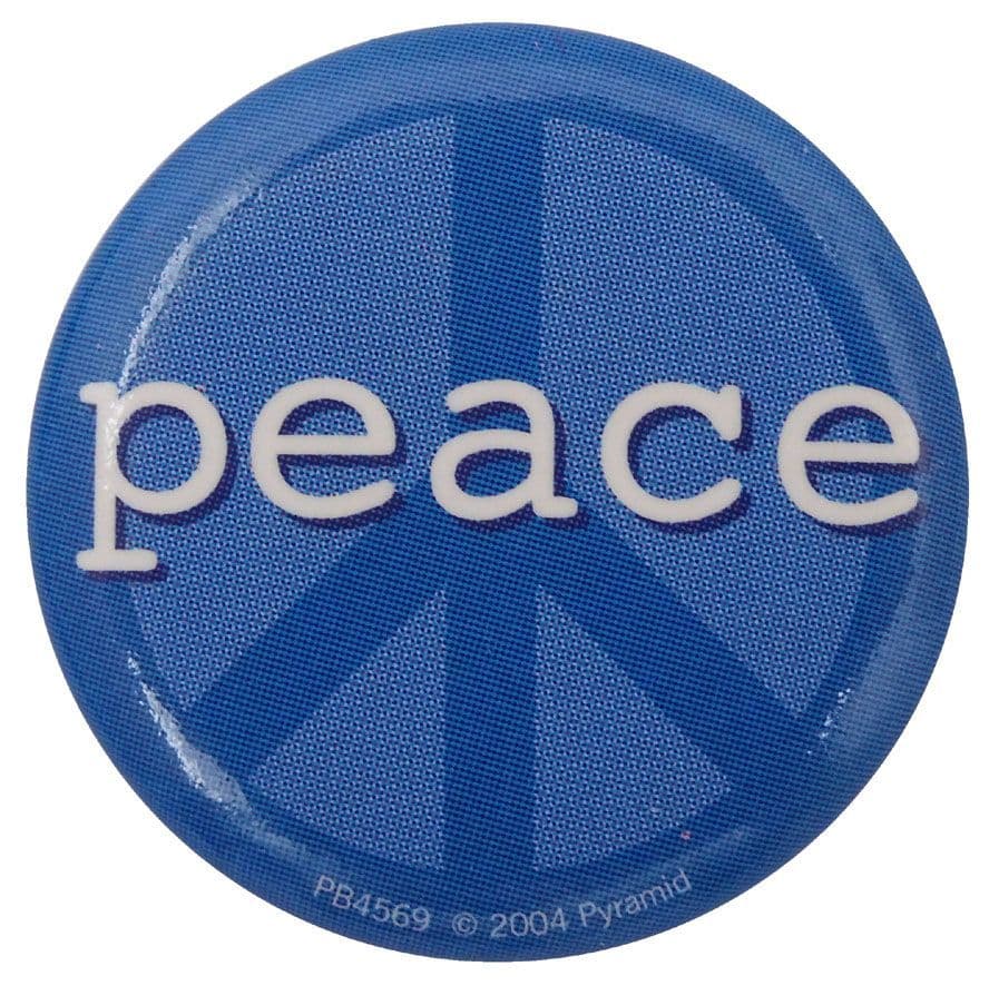 Peace - 'Blue' Button Badge