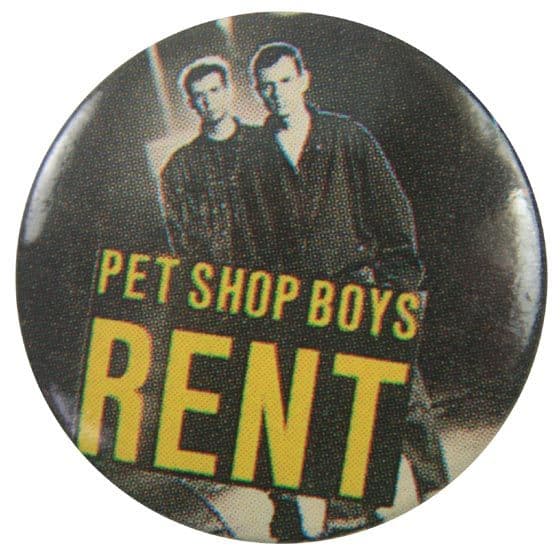 Pet Shop Boys - 'Rent' Button Badge
