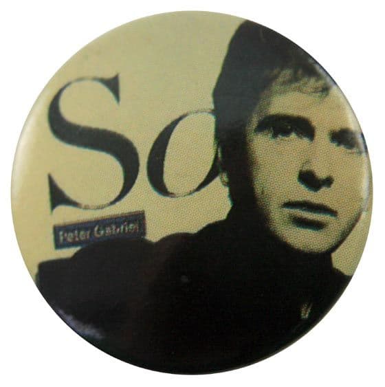 Peter Gabriel - 'So' Button Badge