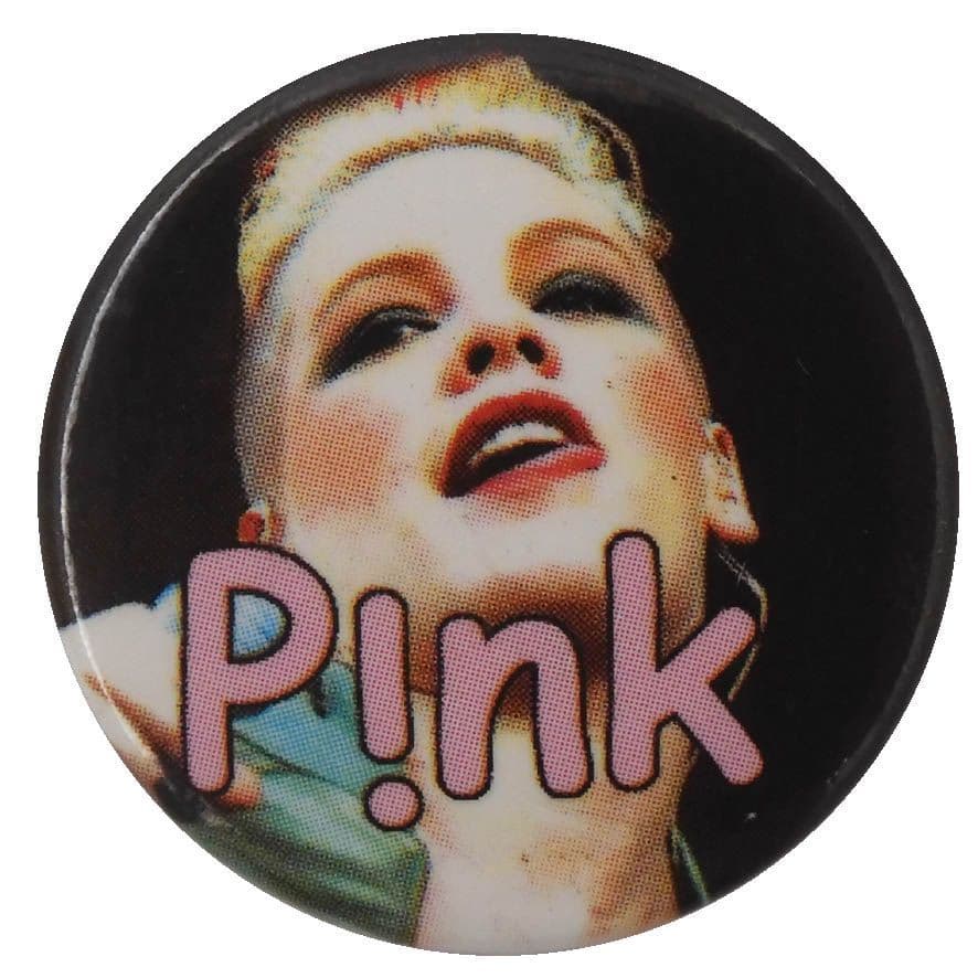 Pink - 'Close Up' Button Badge