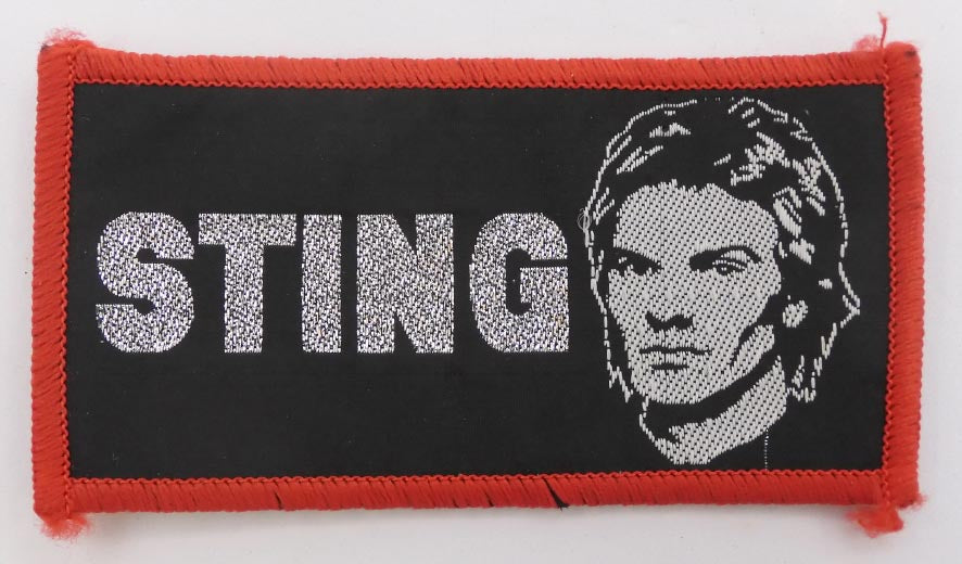 Vintage The Police - 'Sting Silver Glittery Logo' Sew-on Woven Patch