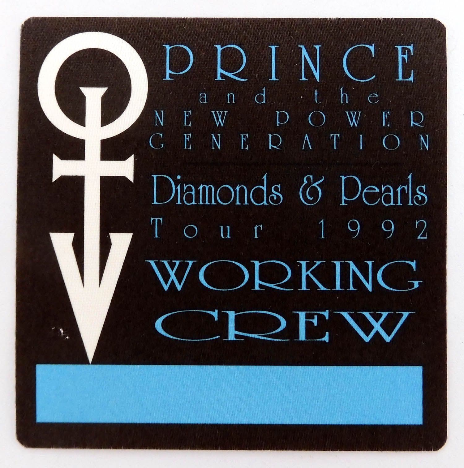 Prince - 'Diamonds & Pearls Tour 1992' Blue Vintage Backstage Pass