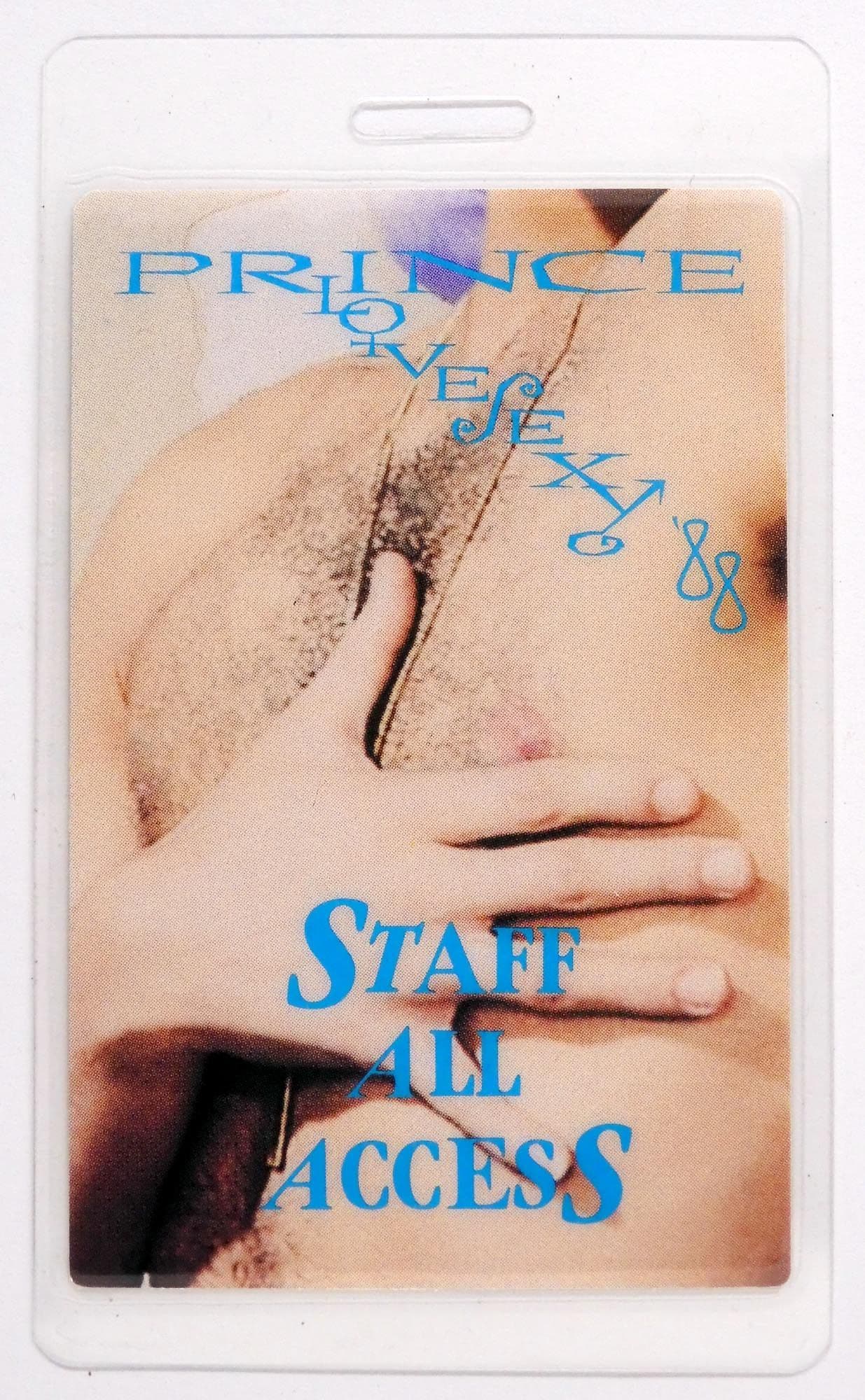 Prince - 'Love Sexy '88 Staff All Access' Vintage Laminated Backstage Pass