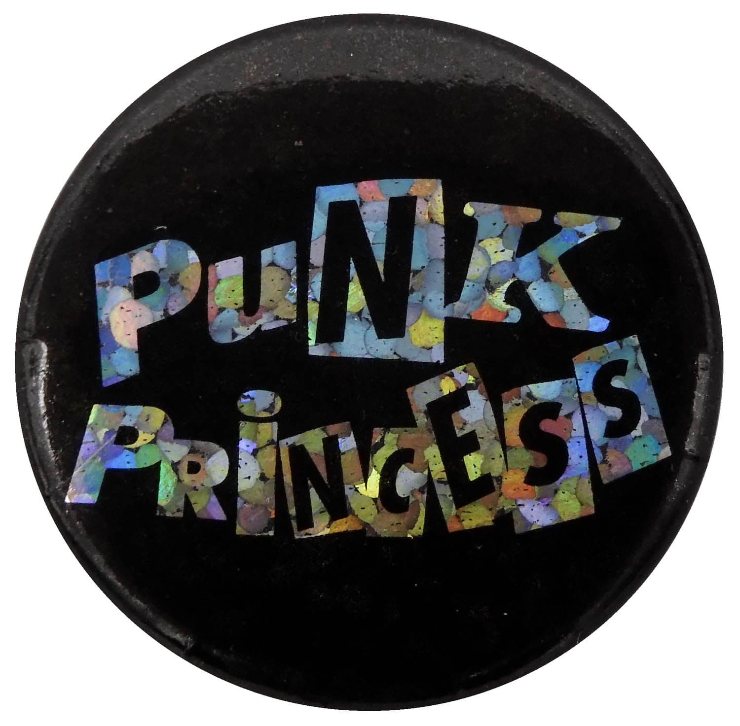 Punk Princess - Glittery Button Badge