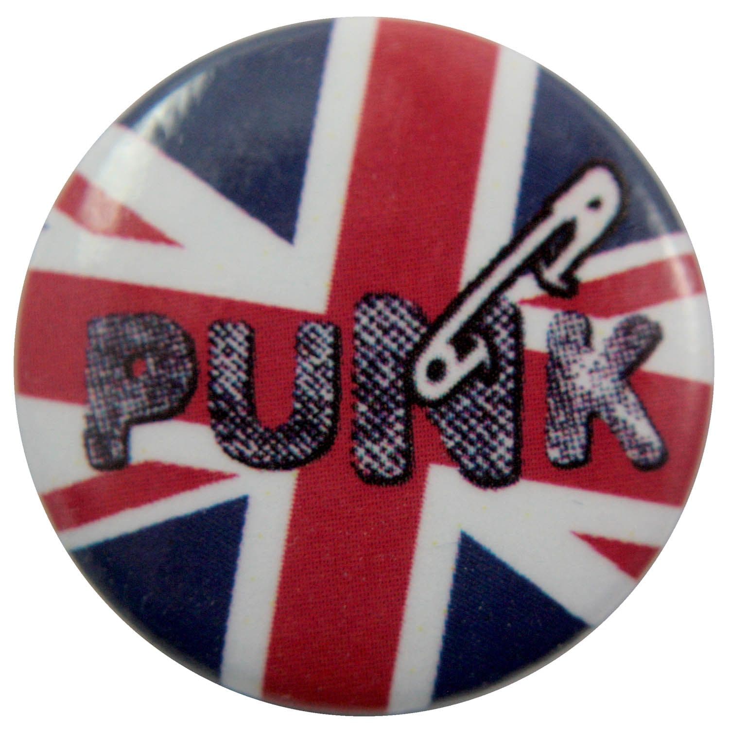 Punk - 'Safety Pin 2' Button Badge