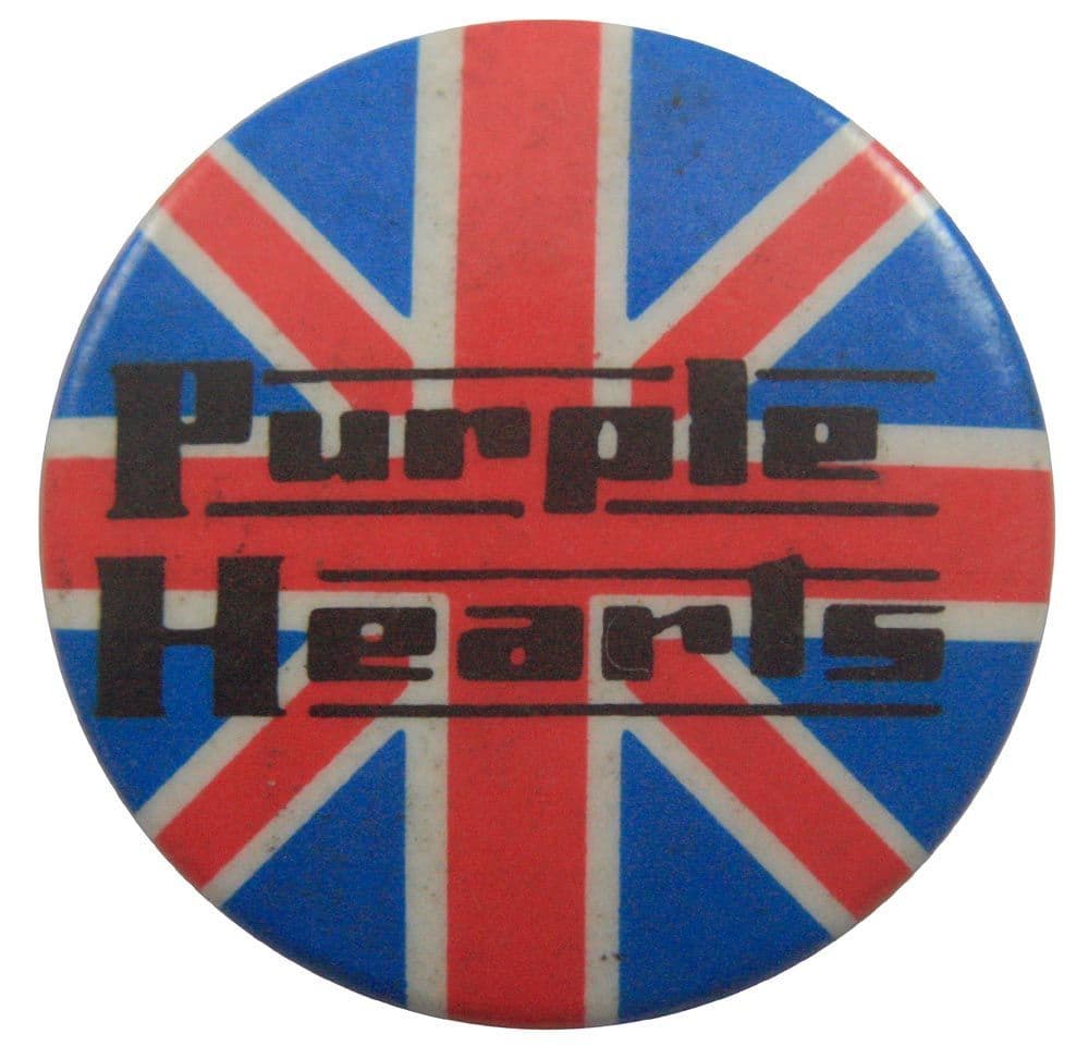 Purple Hearts - 'Union Jack' Button Badge