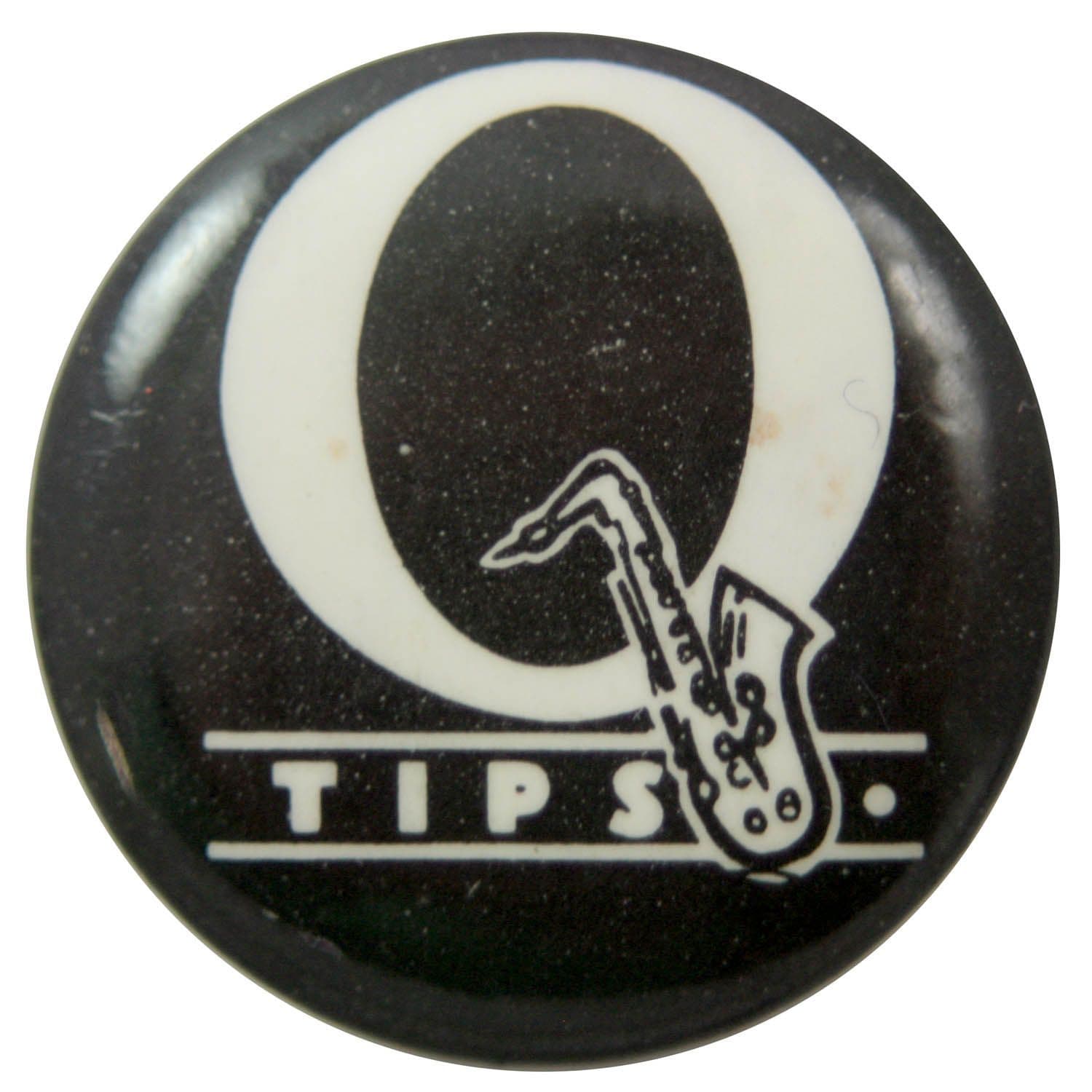 Q Tips - 'Logo Black' Button Badge
