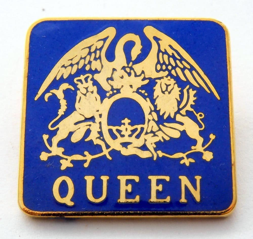 Queen - 'Crest' Blue Enamel Badge