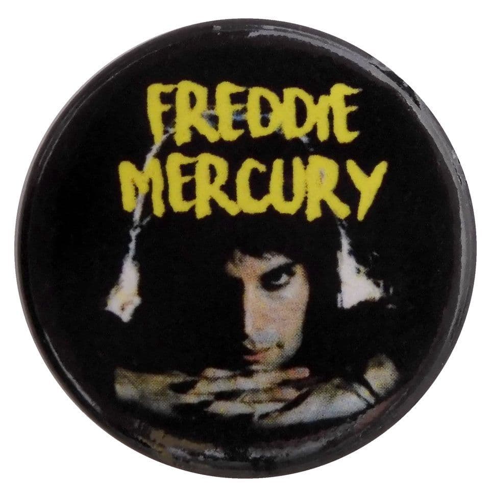 Queen - 'Freddie Chin on Hands' Button Badge