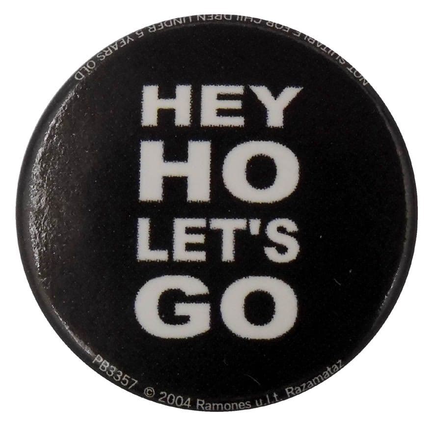 Ramones - 'Hey Ho Let's Go' Button Badge