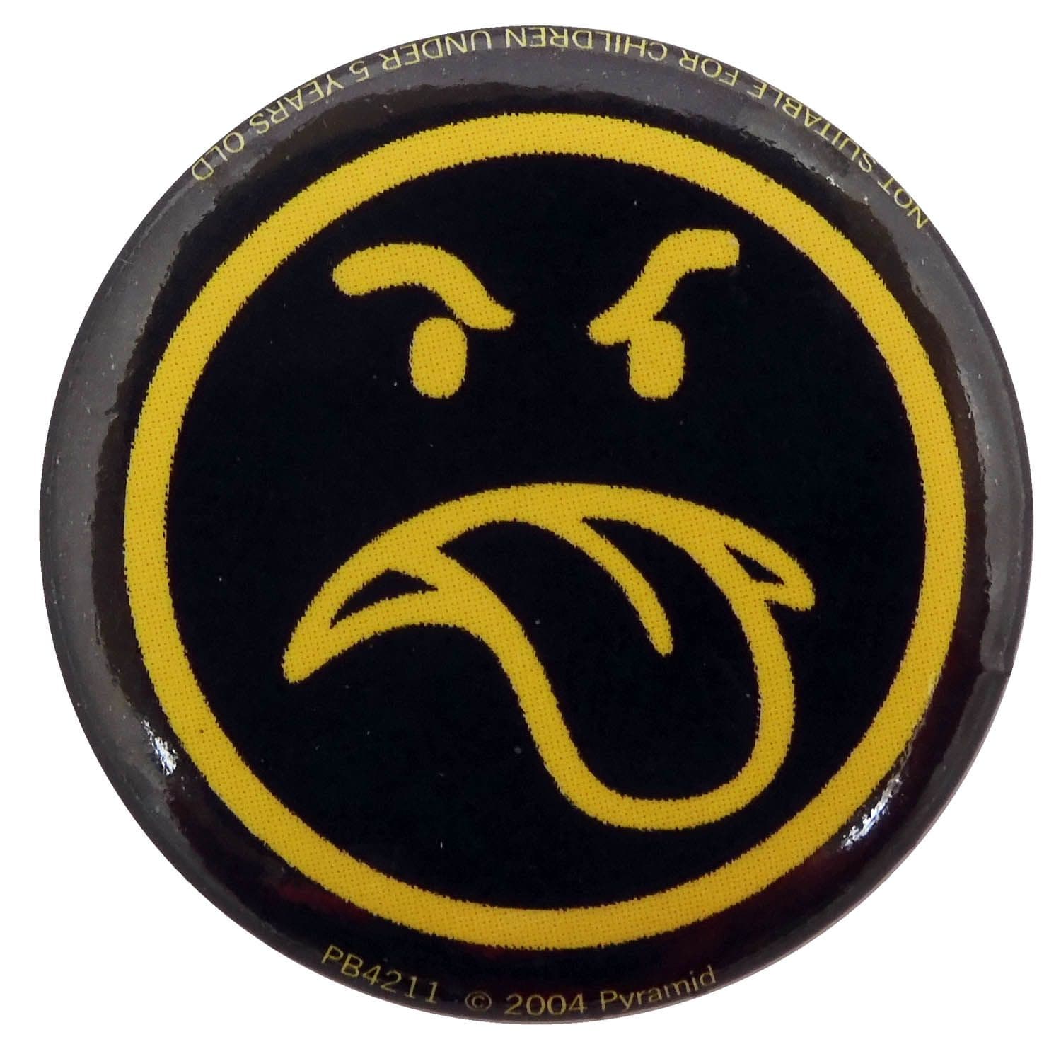 Raspberry Smiley - Button Badge