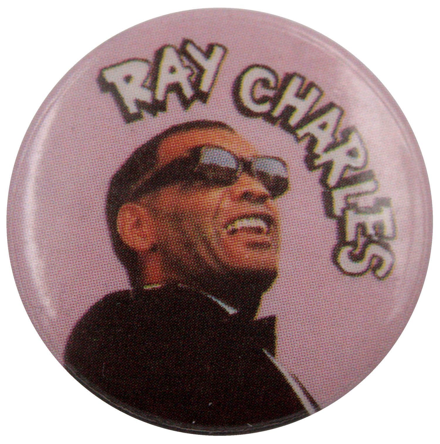 Ray Charles - 'Pink' Button Badge