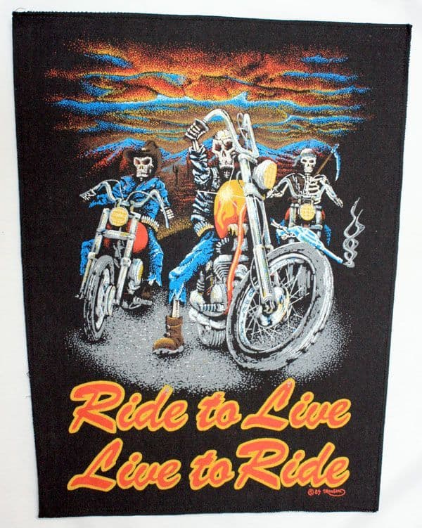 Ride to Live, Live to Ride - Giant Printed Backpatch