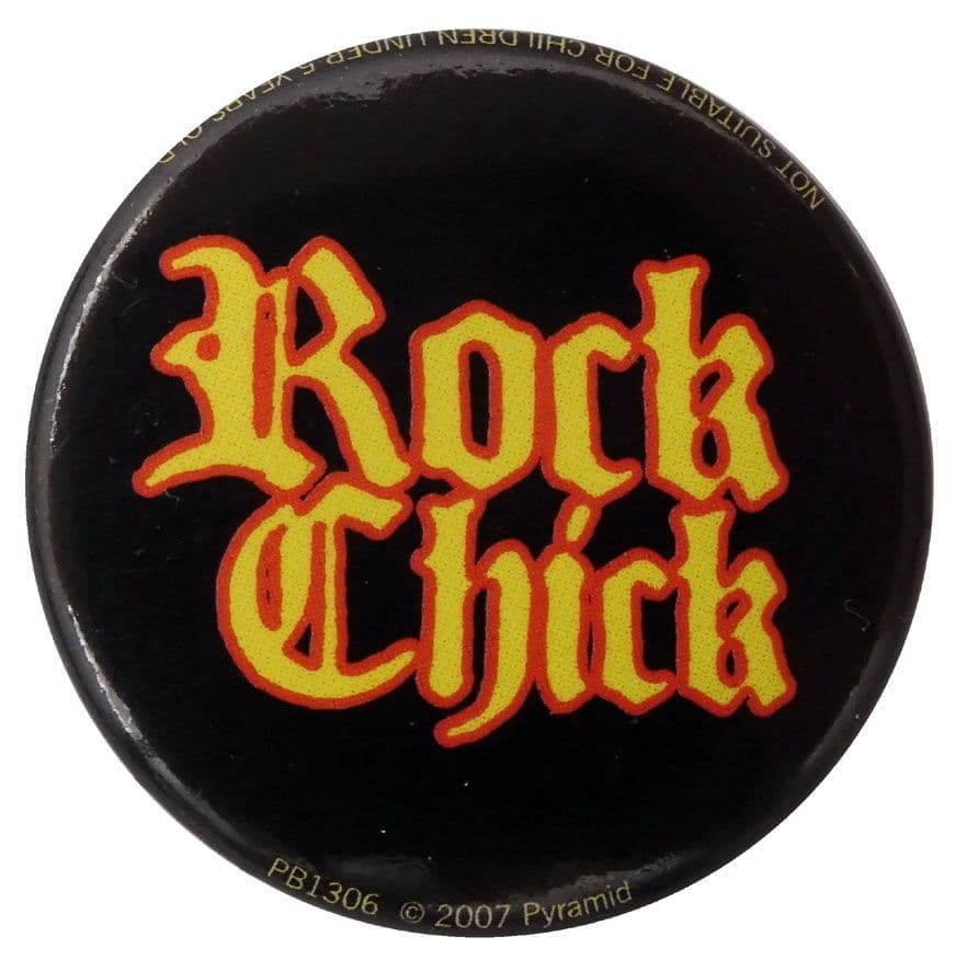 Rock Chick -'Yellow' Button Badge