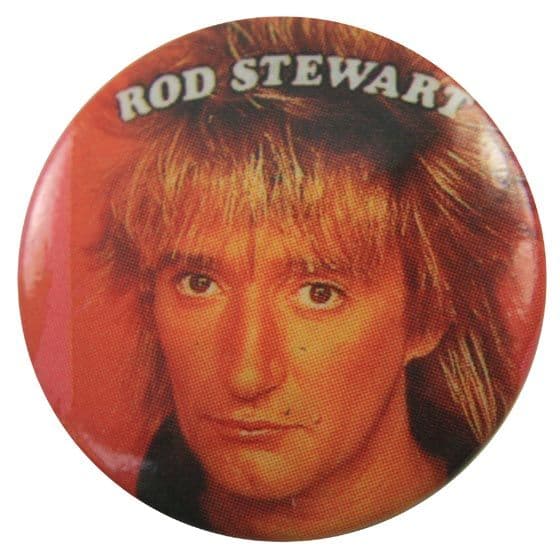 Rod Stewart - 'Rod Pink' Button Badge