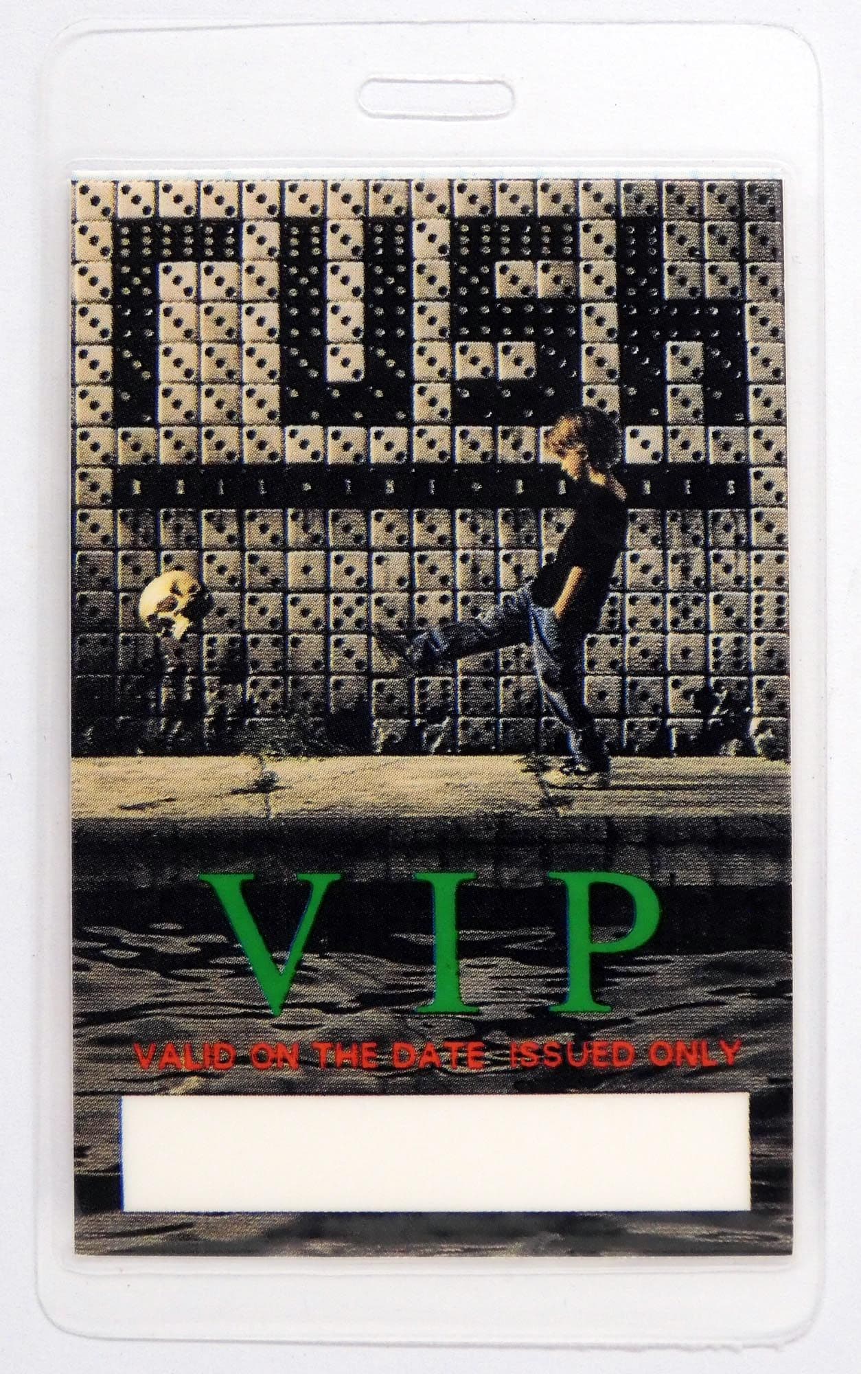 Rush - 'Roll the Bones 1991 Kicking Skull V.I.P.' Vintage Laminated Backstage Pass