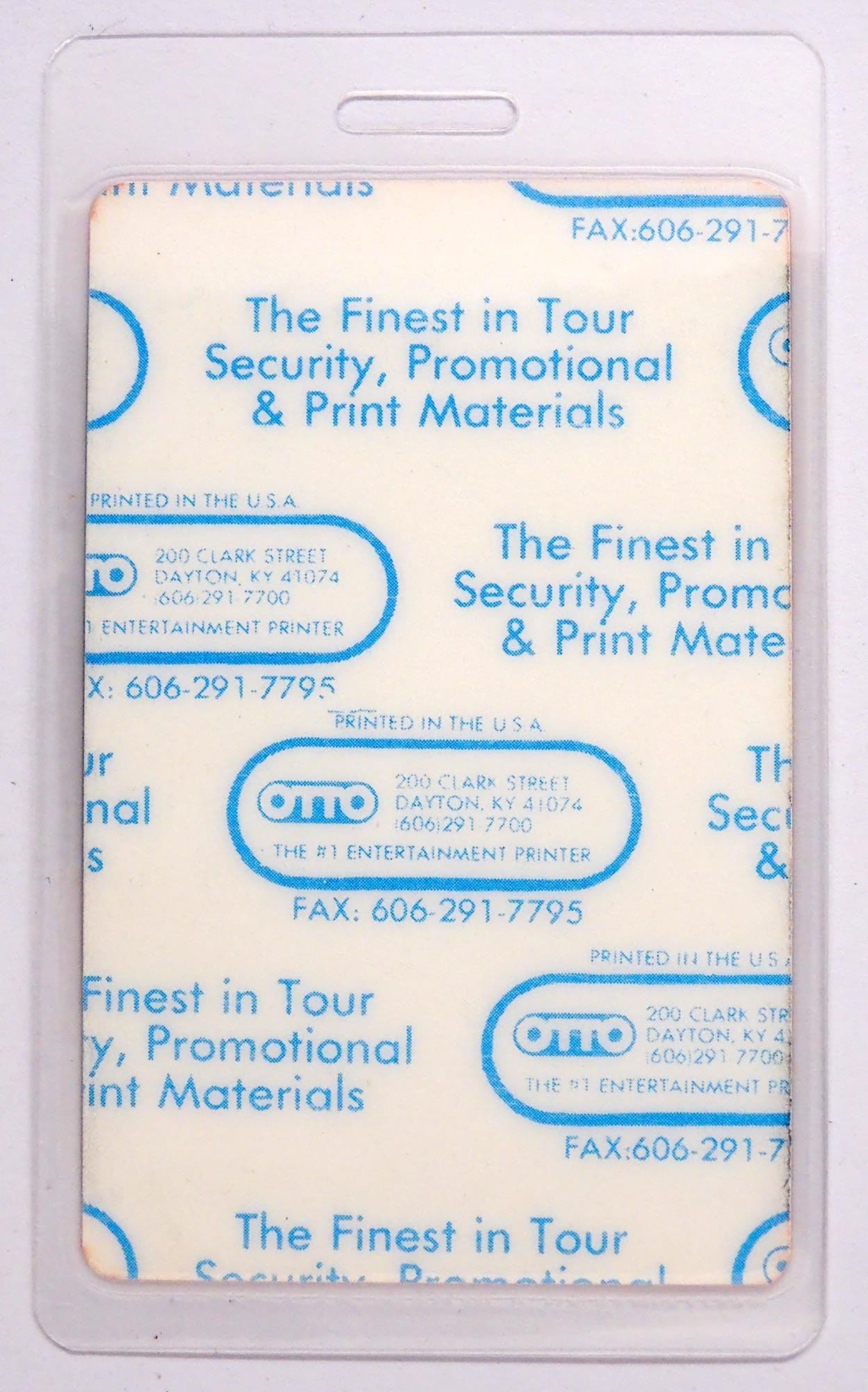 Rush - 'Roll the Bones Tour Atlantic Records Executive Pass' Vintage Laminated Backstage Pass