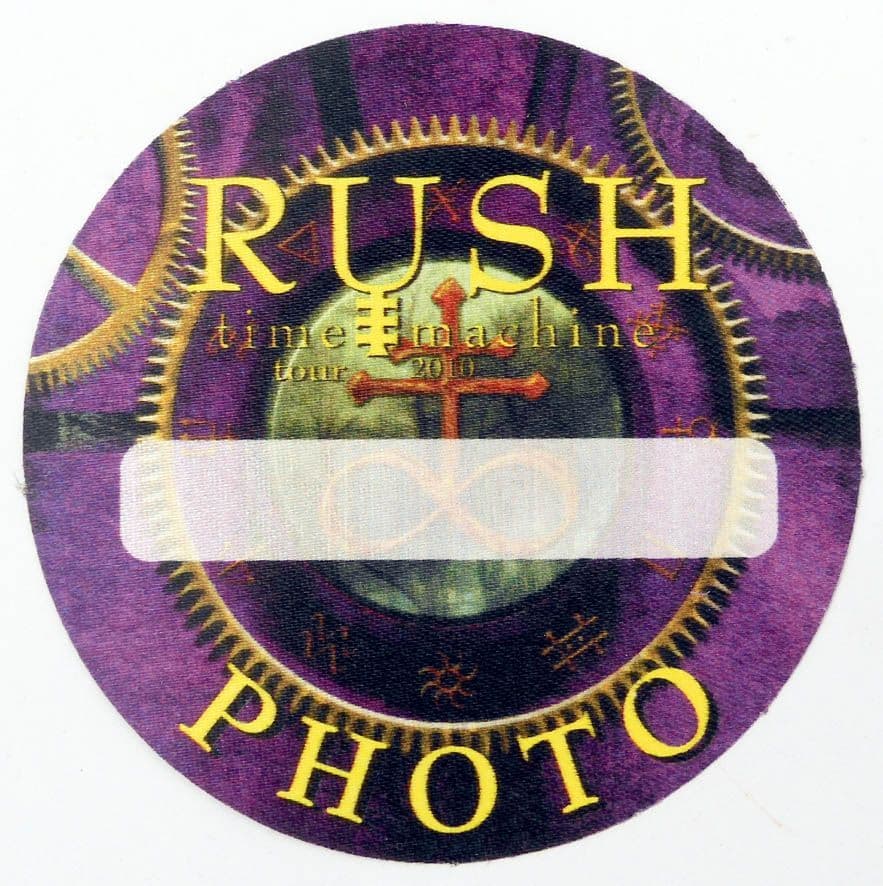 Rush - 'Time Machine Tour 2010 - Photo' Purple Backstage Pass