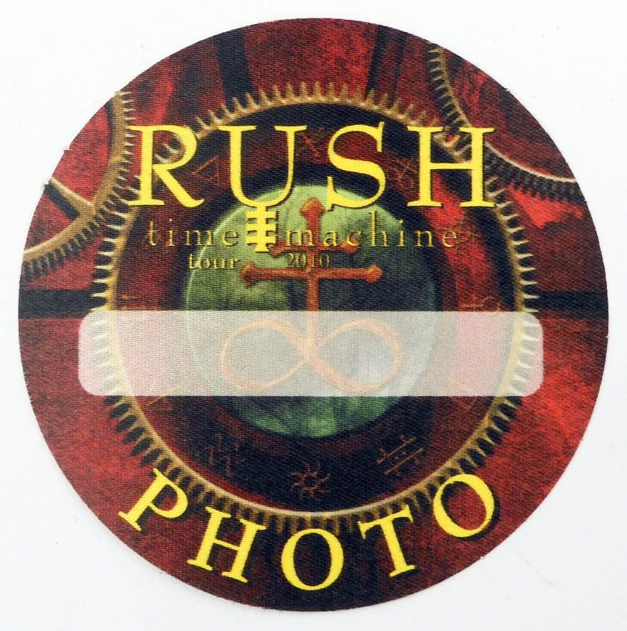 Rush - 'Time Machine Tour 2010 - Photo' Red Backstage Pass