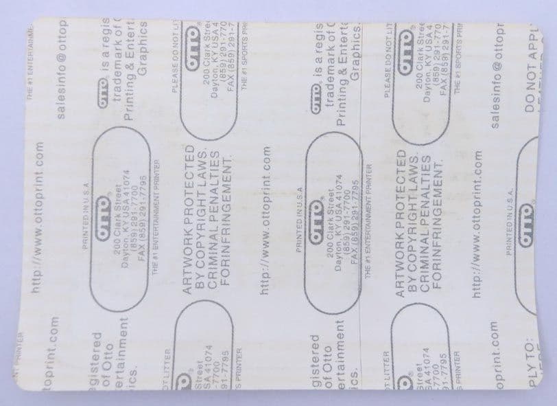 Rush - 'Vapor Trails Tour 2002 After Show Only Yellow' OTTO Backstage Pass