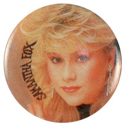 Samantha Fox - 'Diamond Earrings' Button Badge