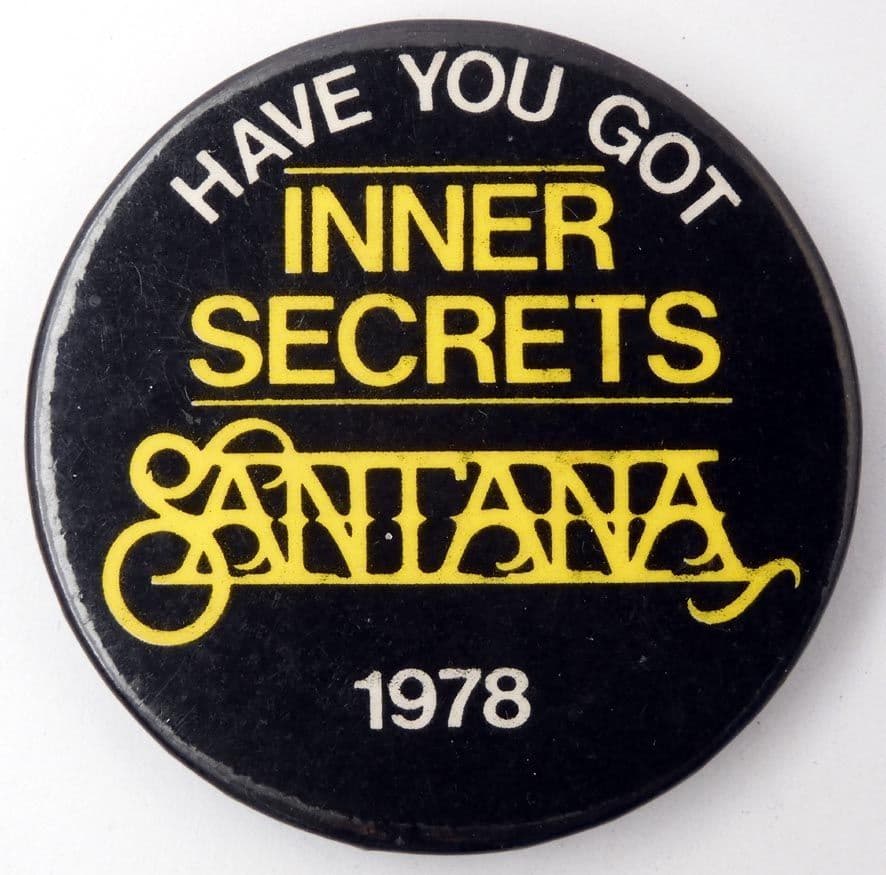 Santana - 'Inner Secrets' Large Button Badge