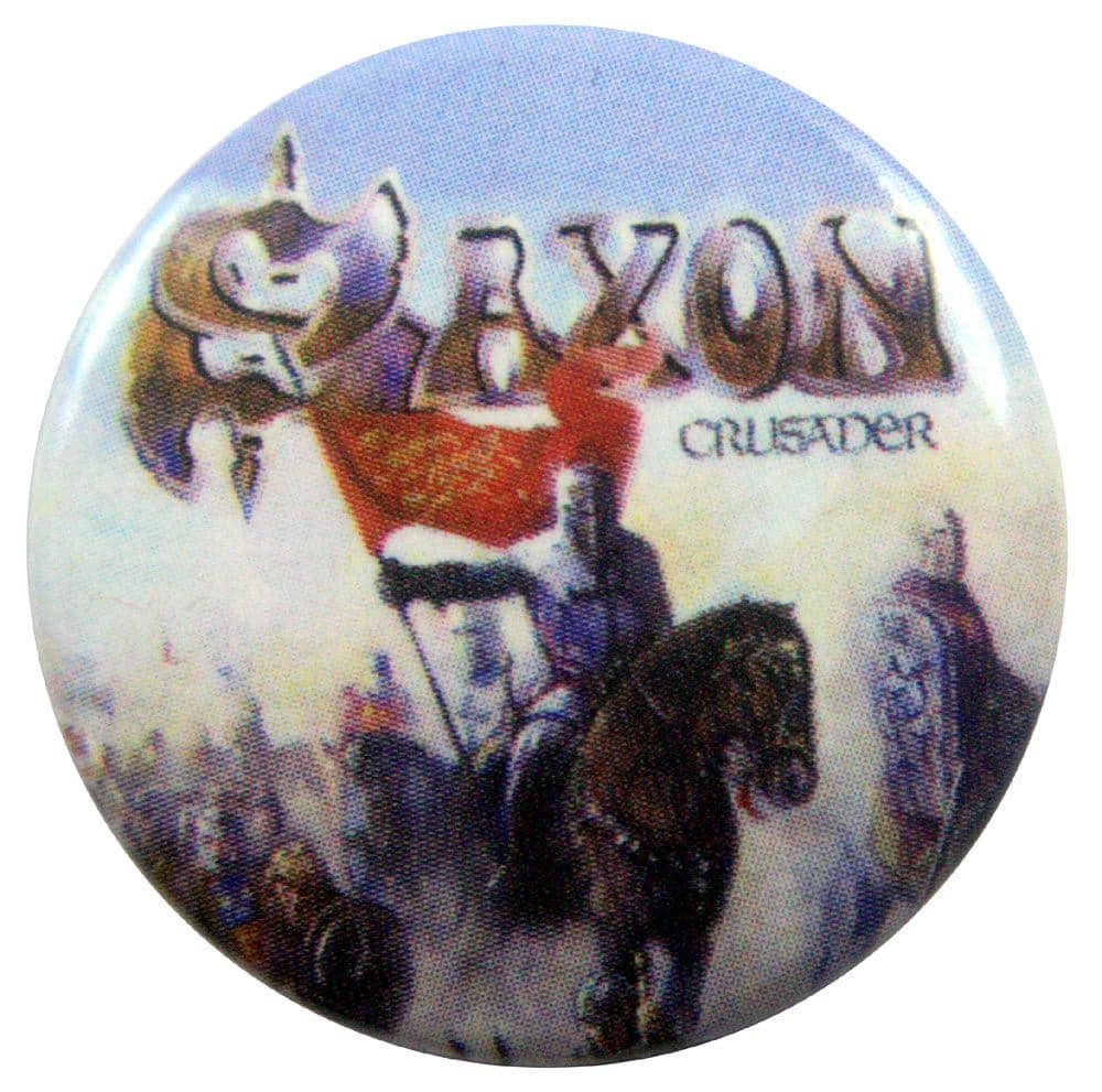 Saxon - 'Crusader' Button Badge