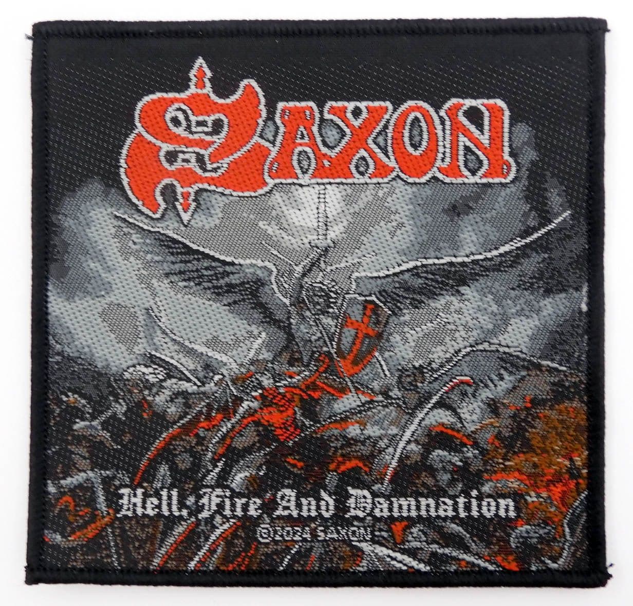Saxon - 'Hell, Fire And Damnation' Woven Patch