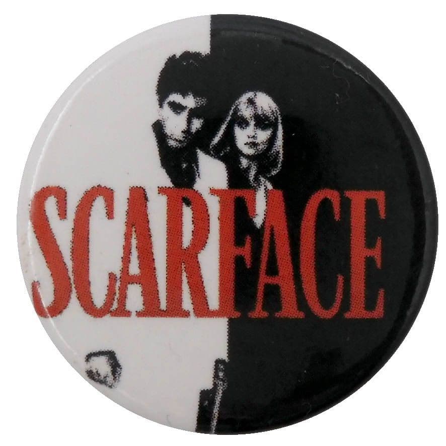 Scarface - 'Black & White' Button Badge