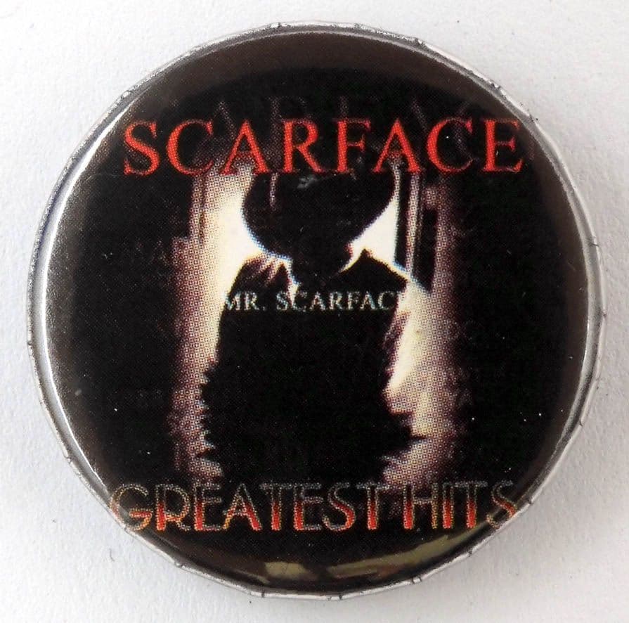 Scarface - 'Mr Scarface Greatest Hits' 32mm Badge