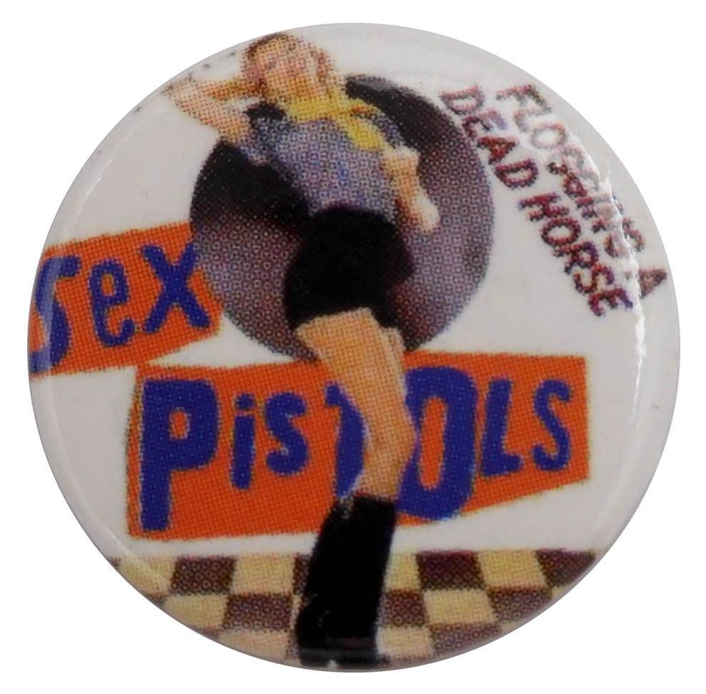 Sex Pistols - 'Flogging a Dead Horse' Button Badge