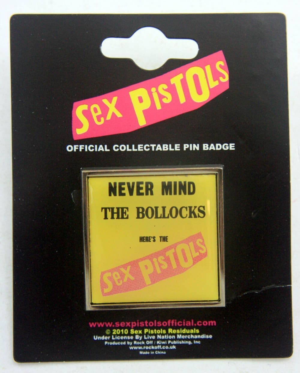 Sex Pistols - 'Never Mind the Bollocks' Metal Badge