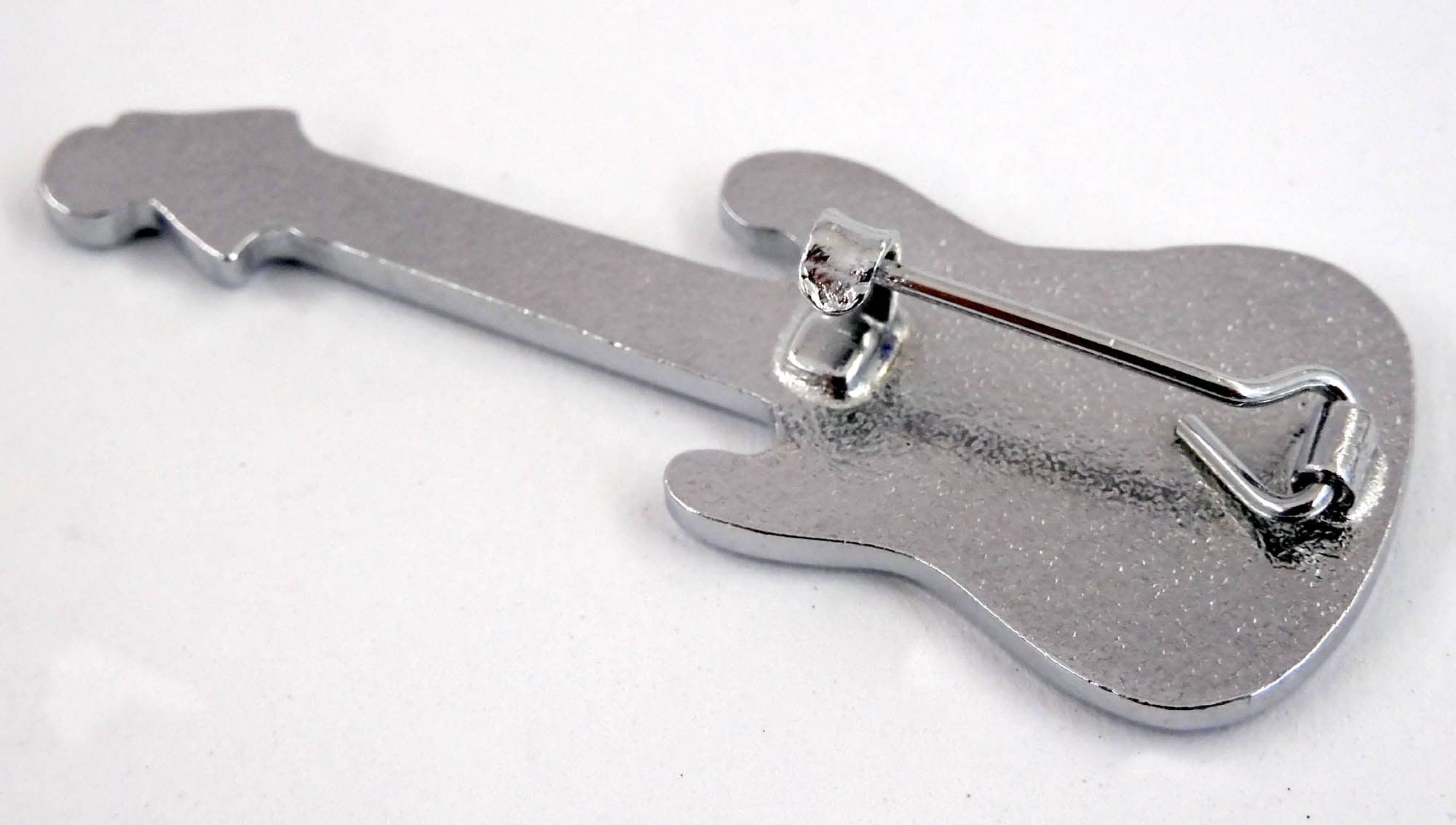 Sex Pistols - Yellow Guitar Shaped Enamel Badge