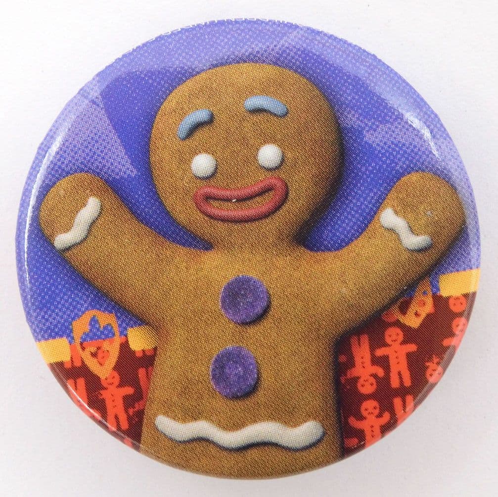 Shrek - 'Gingerbread Man' Large Button Badge