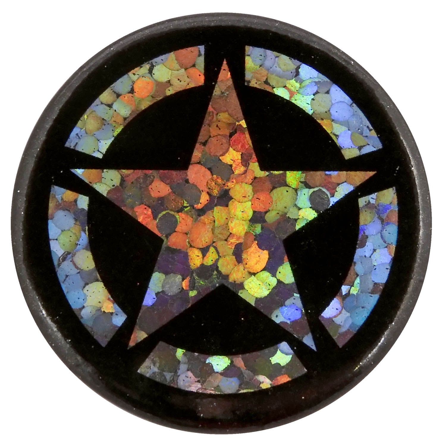 Silver Star - Glittery Button Badge